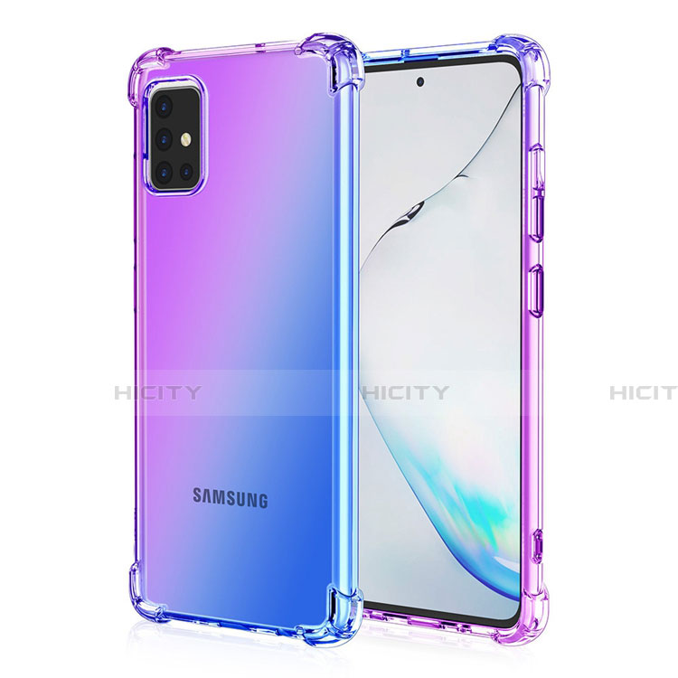 Coque Ultra Fine Transparente Souple Housse Etui Degrade pour Samsung Galaxy A51 4G Violet Plus