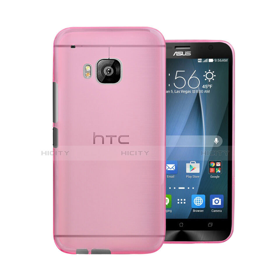 Coque Ultra Slim Mat Rigide Transparente pour HTC One M9 Rose Plus