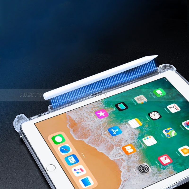 Coque Ultra Slim Silicone Souple Housse Etui Transparente avec Support pour Apple iPad Air 2 Clair Plus