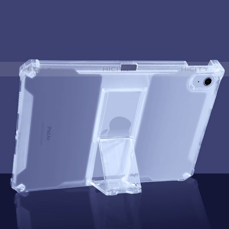 Coque Ultra Slim Silicone Souple Housse Etui Transparente avec Support pour Apple iPad Air 4 10.9 (2020) Clair Plus