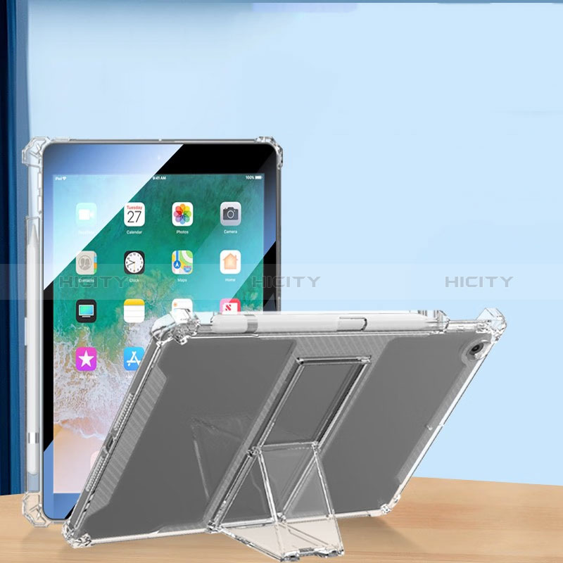 Coque Ultra Slim Silicone Souple Housse Etui Transparente avec Support pour Apple iPad Air Clair Plus