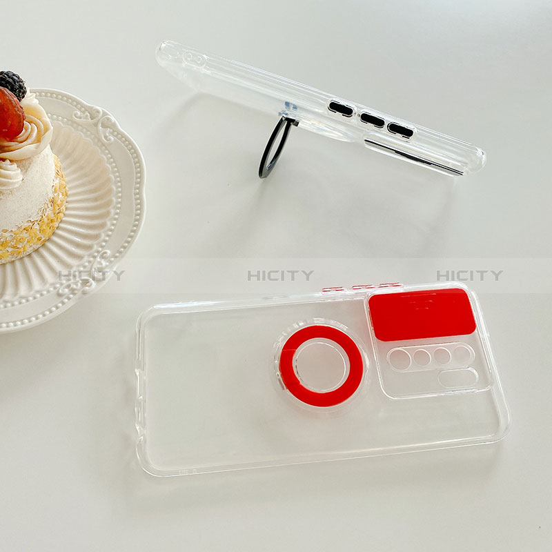 Coque Ultra Slim Silicone Souple Housse Etui Transparente avec Support pour Xiaomi Redmi 9 Plus
