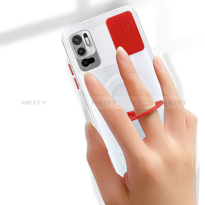 Coque Ultra Slim Silicone Souple Housse Etui Transparente avec Support pour Xiaomi Redmi Note 10 5G Plus