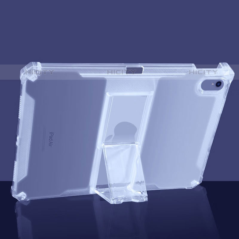 Coque Ultra Slim Silicone Souple Housse Etui Transparente avec Support S01 pour Apple iPad Air 3 Clair Plus