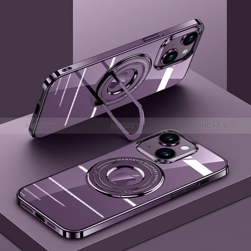 Coque Ultra Slim Silicone Souple Transparente avec Mag-Safe Magnetic Magnetique AC1 pour Apple iPhone 14 Plus