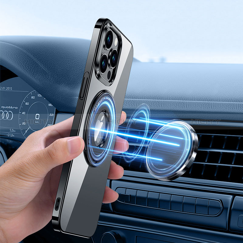 Coque Ultra Slim Silicone Souple Transparente avec Mag-Safe Magnetic Magnetique AC1 pour Apple iPhone 15 Plus Plus