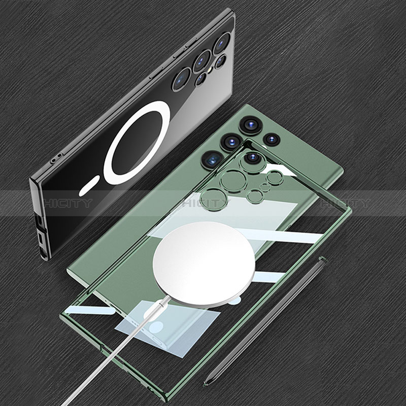 Coque Ultra Slim Silicone Souple Transparente avec Mag-Safe Magnetic Magnetique AC1 pour Samsung Galaxy S23 Ultra 5G Plus
