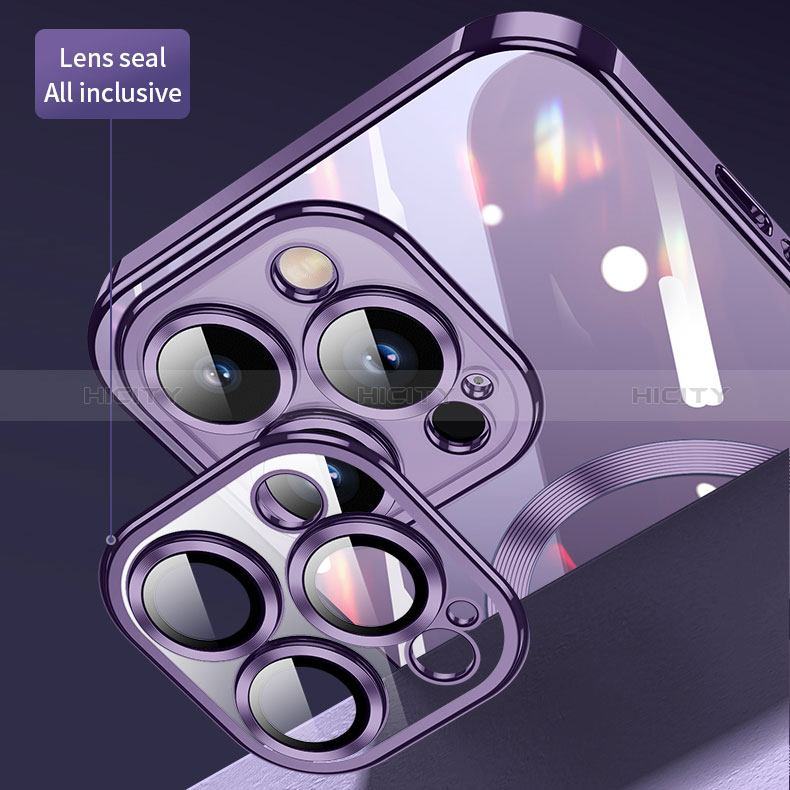 Coque Ultra Slim Silicone Souple Transparente avec Mag-Safe Magnetic Magnetique LD2 pour Apple iPhone 13 Pro Plus