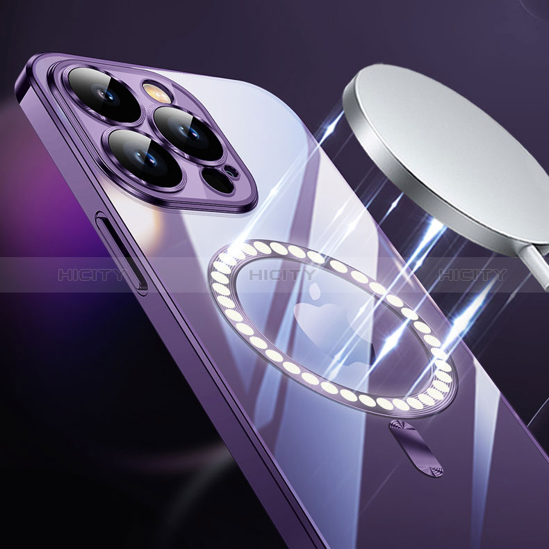 Coque Ultra Slim Silicone Souple Transparente avec Mag-Safe Magnetic Magnetique LD2 pour Apple iPhone 13 Pro Plus