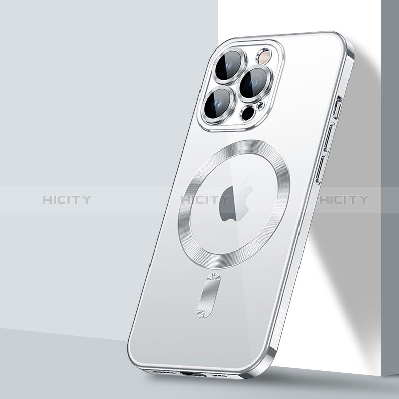 Coque Ultra Slim Silicone Souple Transparente avec Mag-Safe Magnetic Magnetique LD2 pour Apple iPhone 14 Pro Plus