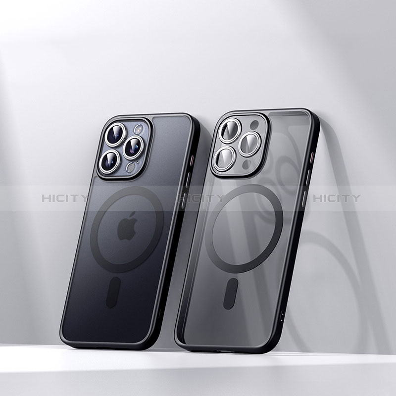 Coque Ultra Slim Silicone Souple Transparente avec Mag-Safe Magnetic Magnetique LD4 pour Apple iPhone 14 Pro Max Noir Plus