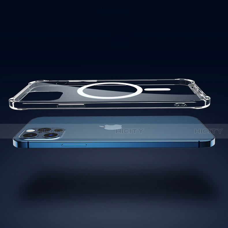 Coque Ultra Slim Silicone Souple Transparente avec Mag-Safe Magnetic Magnetique pour Apple iPhone 12 Pro Max Clair Plus