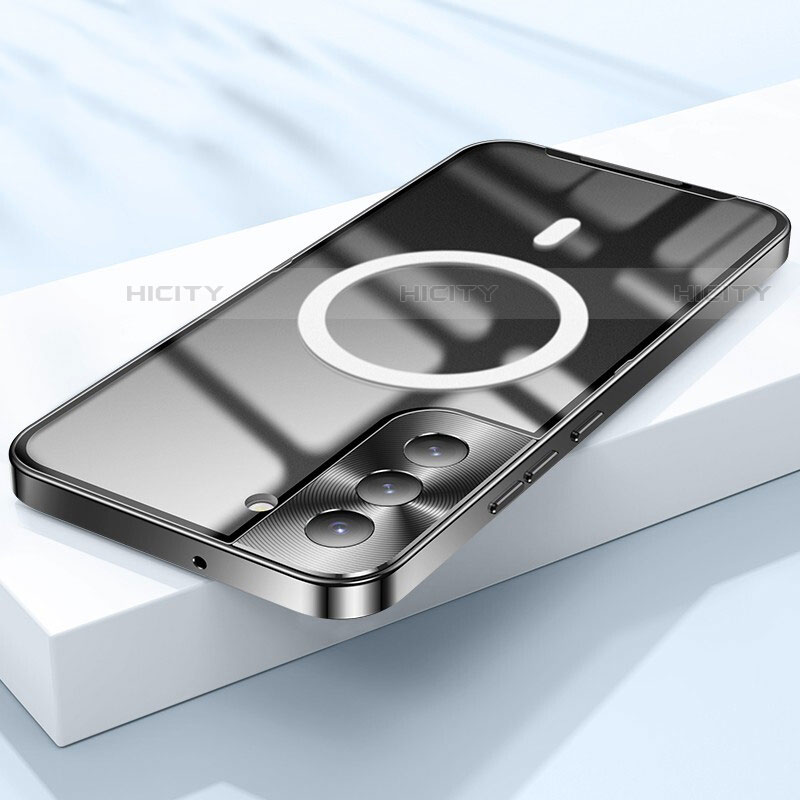 Coque Ultra Slim Silicone Souple Transparente avec Mag-Safe Magnetic Magnetique pour Samsung Galaxy S21 FE 5G Noir Plus