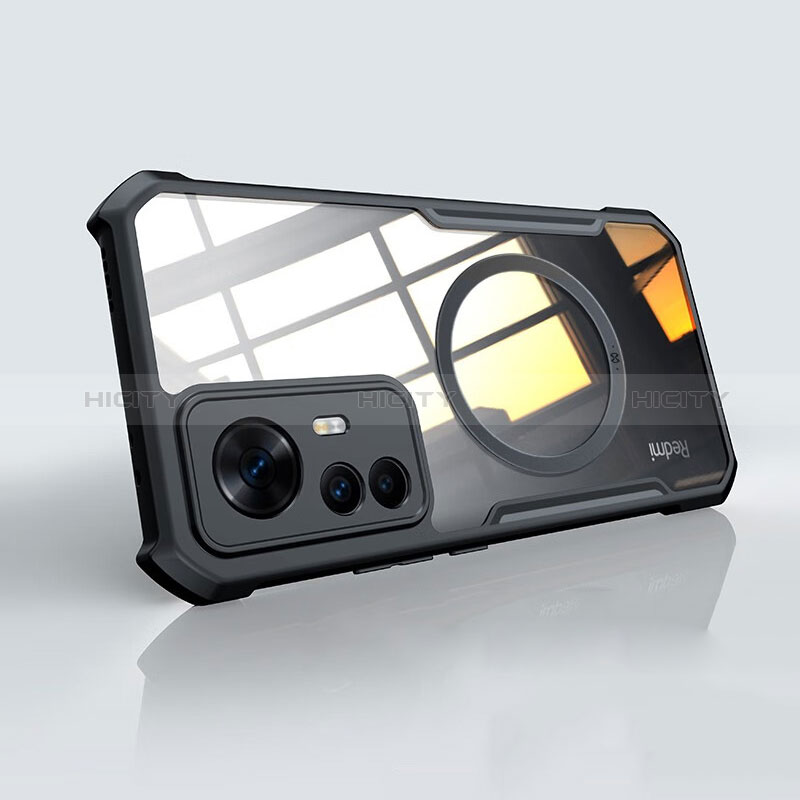 Coque Ultra Slim Silicone Souple Transparente avec Mag-Safe Magnetic Magnetique pour Xiaomi Mi 12T 5G Noir Plus