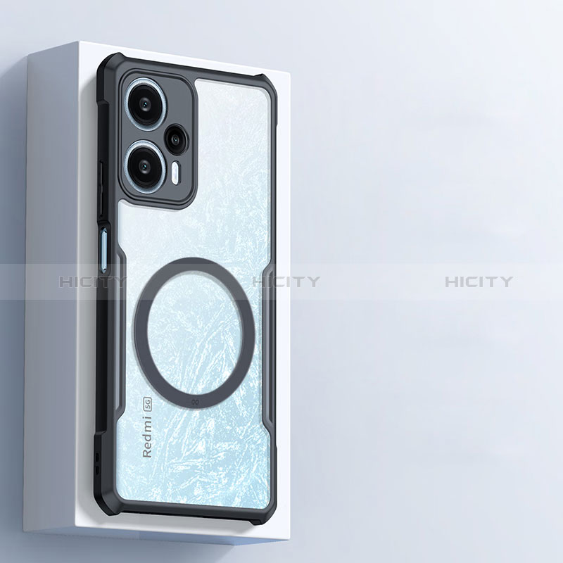 Coque Ultra Slim Silicone Souple Transparente avec Mag-Safe Magnetic Magnetique pour Xiaomi Poco F5 5G Noir Plus