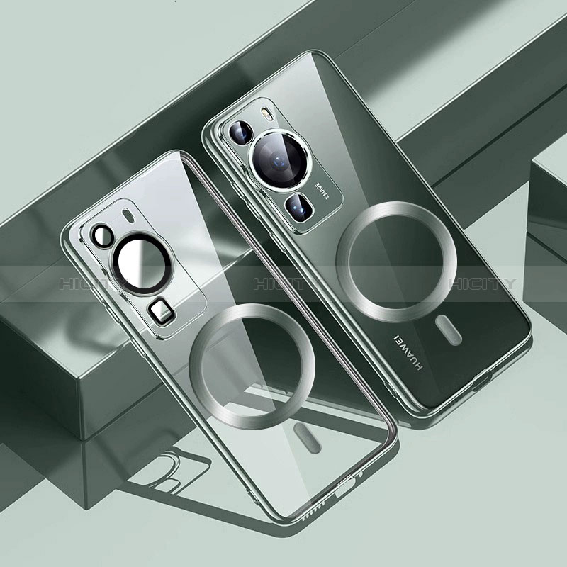 Coque Ultra Slim Silicone Souple Transparente avec Mag-Safe Magnetic Magnetique S01 pour Huawei P60 Plus