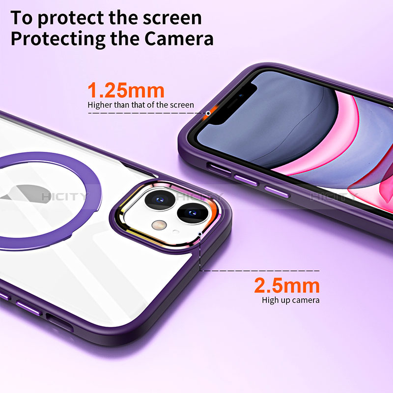 Coque Ultra Slim Silicone Souple Transparente avec Mag-Safe Magnetic Magnetique SD1 pour Apple iPhone 11 Plus