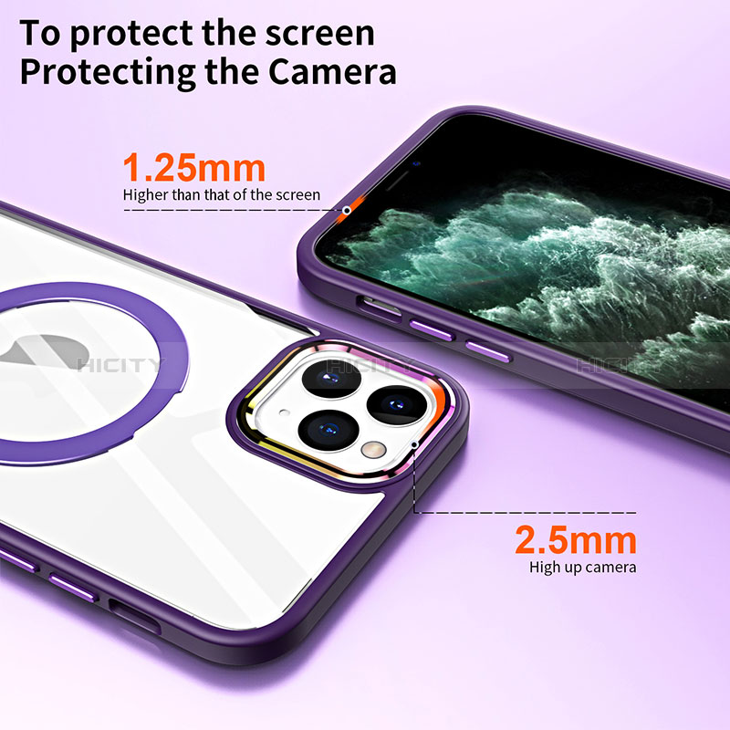 Coque Ultra Slim Silicone Souple Transparente avec Mag-Safe Magnetic Magnetique SD1 pour Apple iPhone 11 Pro Plus