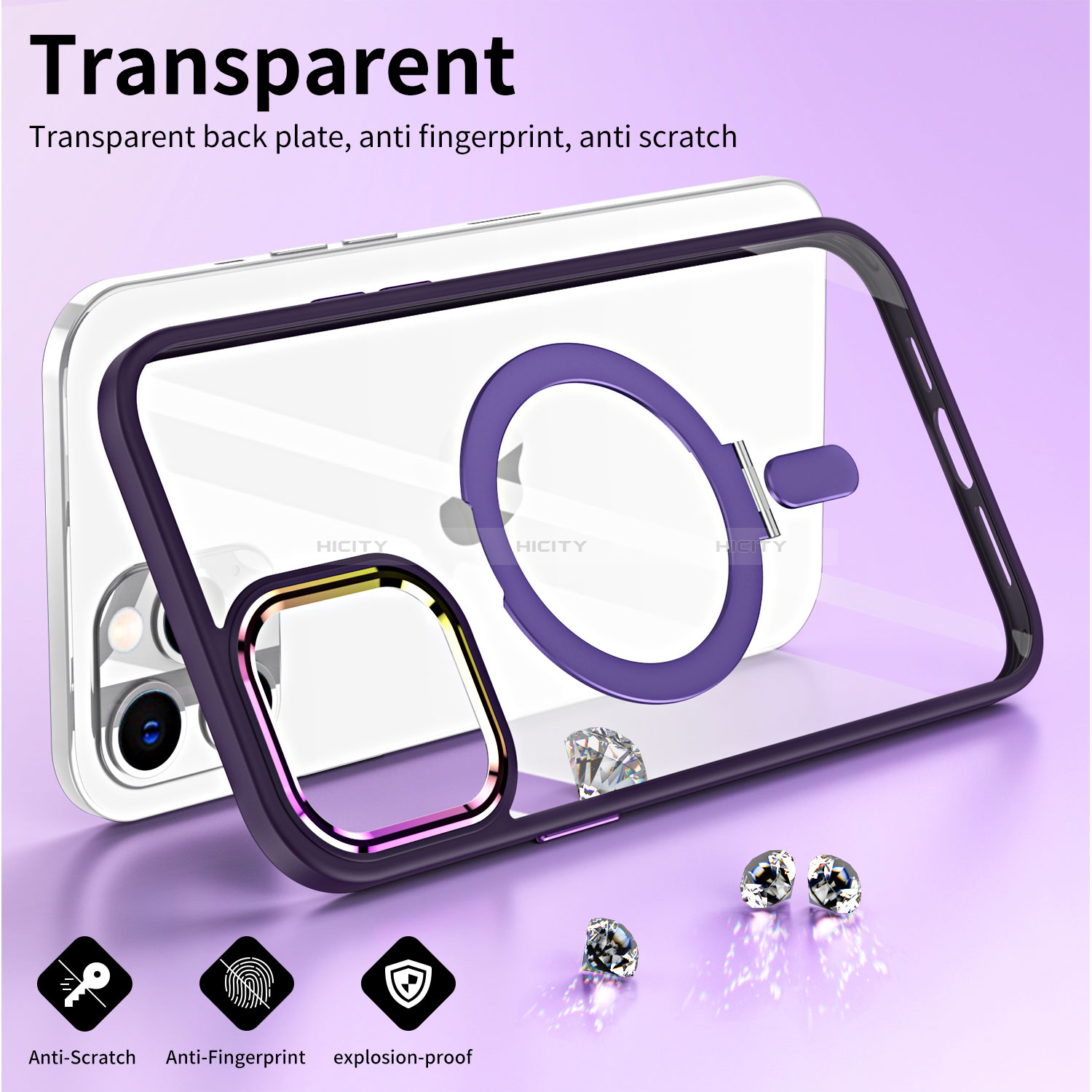 Coque Ultra Slim Silicone Souple Transparente avec Mag-Safe Magnetic Magnetique SD1 pour Apple iPhone 12 Pro Plus
