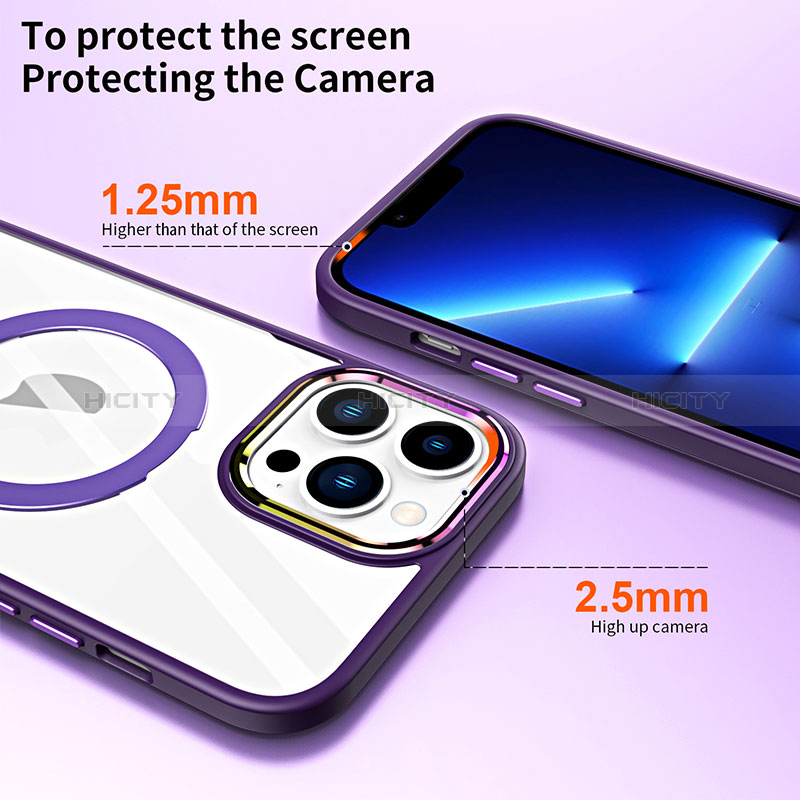 Coque Ultra Slim Silicone Souple Transparente avec Mag-Safe Magnetic Magnetique SD1 pour Apple iPhone 13 Pro Plus
