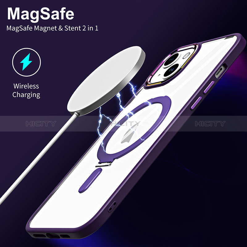 Coque Ultra Slim Silicone Souple Transparente avec Mag-Safe Magnetic Magnetique SD1 pour Apple iPhone 14 Plus