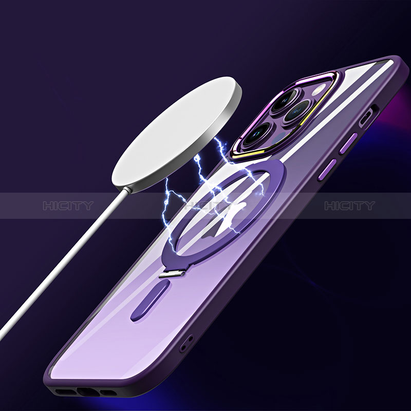 Coque Ultra Slim Silicone Souple Transparente avec Mag-Safe Magnetic Magnetique SD1 pour Apple iPhone 14 Pro Max Plus