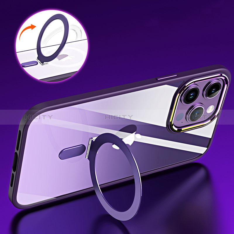 Coque Ultra Slim Silicone Souple Transparente avec Mag-Safe Magnetic Magnetique SD1 pour Apple iPhone 15 Pro Plus