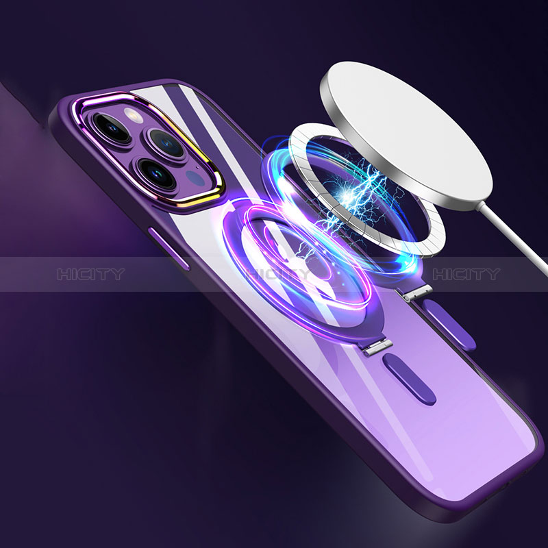 Coque Ultra Slim Silicone Souple Transparente avec Mag-Safe Magnetic Magnetique SD1 pour Apple iPhone 15 Pro Plus