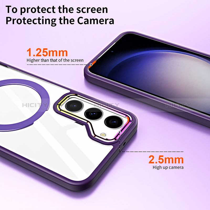Coque Ultra Slim Silicone Souple Transparente avec Mag-Safe Magnetic Magnetique SD1 pour Samsung Galaxy S22 5G Plus