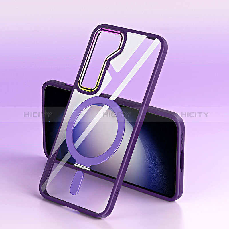 Coque Ultra Slim Silicone Souple Transparente avec Mag-Safe Magnetic Magnetique SD1 pour Samsung Galaxy S22 Plus 5G Plus