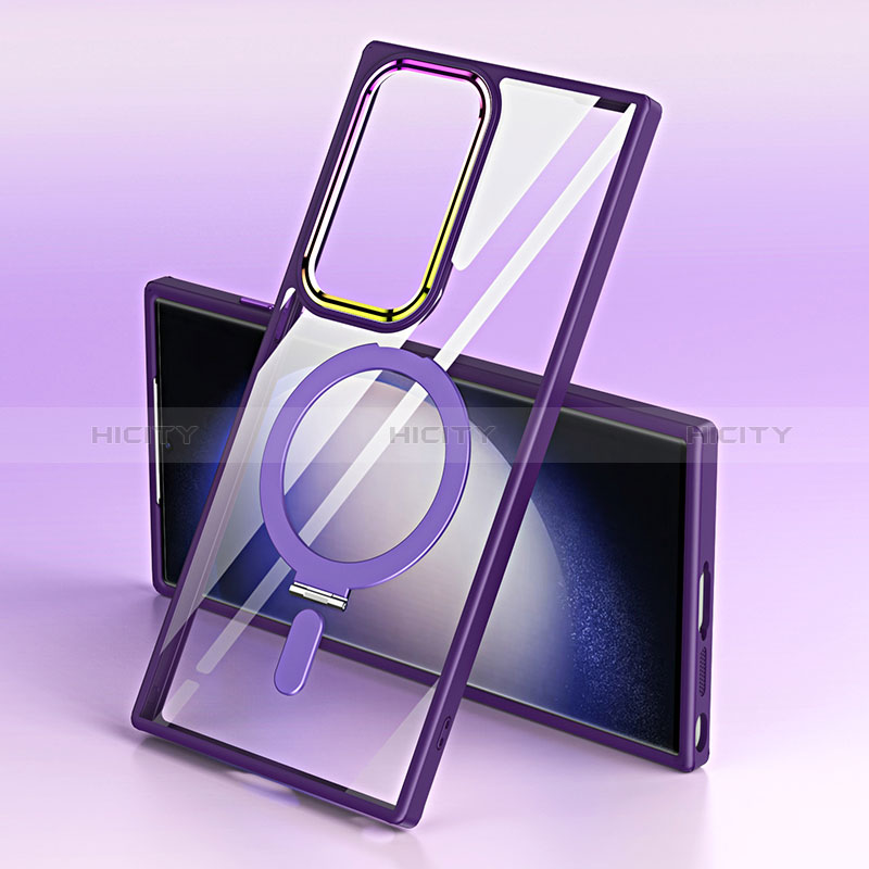 Coque Ultra Slim Silicone Souple Transparente avec Mag-Safe Magnetic Magnetique SD1 pour Samsung Galaxy S22 Ultra 5G Plus