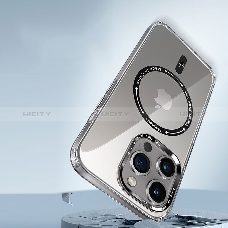 Coque Ultra Slim Silicone Souple Transparente avec Mag-Safe Magnetic Magnetique TB1 pour Apple iPhone 13 Pro Max Plus
