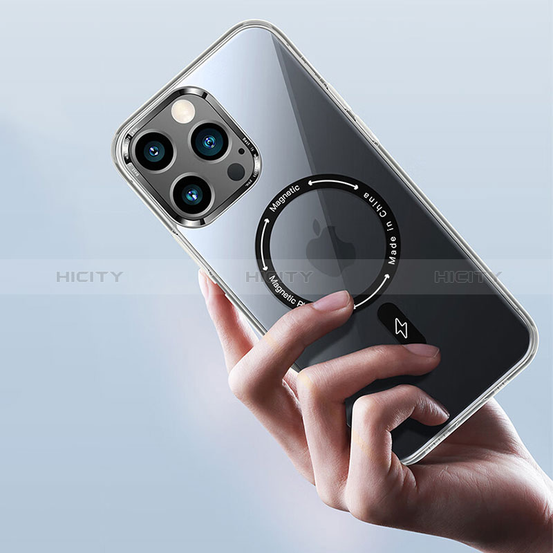 Coque Ultra Slim Silicone Souple Transparente avec Mag-Safe Magnetic Magnetique TB1 pour Apple iPhone 14 Pro Max Plus