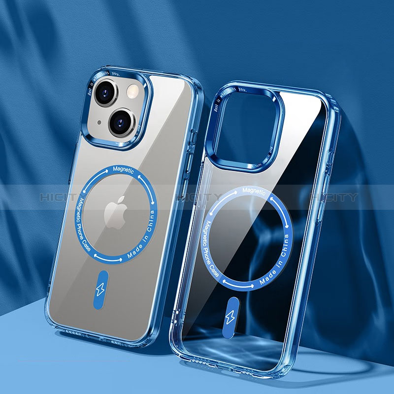 Coque Ultra Slim Silicone Souple Transparente avec Mag-Safe Magnetic Magnetique TB1 pour Apple iPhone 15 Plus Plus