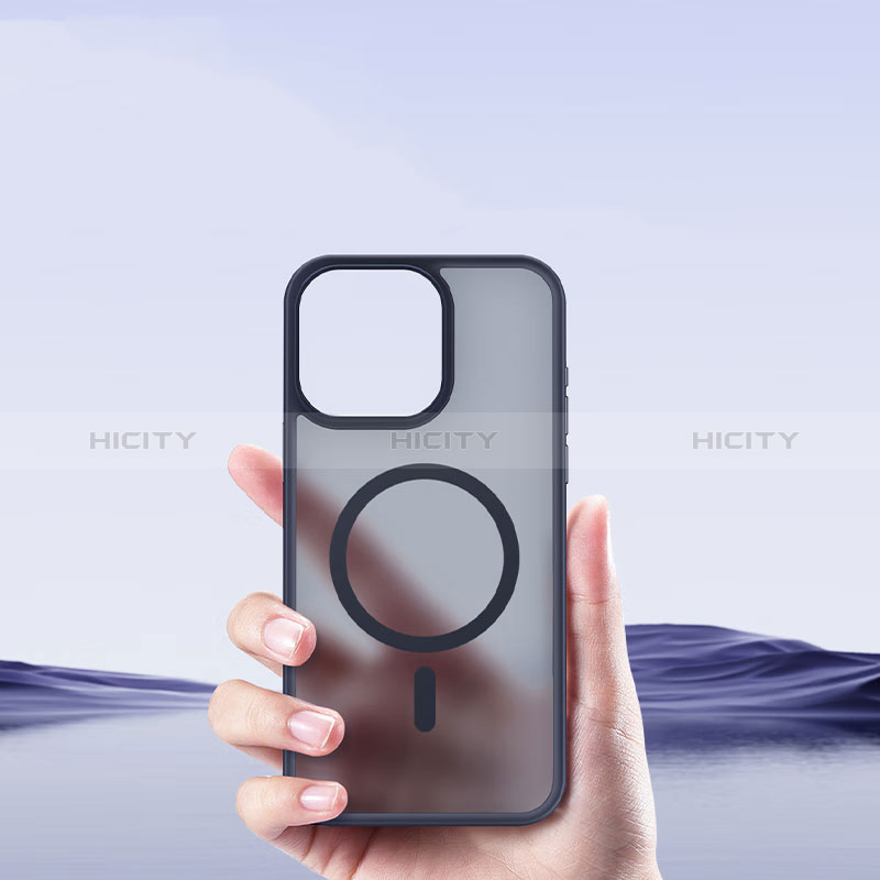 Coque Ultra Slim Silicone Souple Transparente avec Mag-Safe Magnetic Magnetique X01D pour Apple iPhone 13 Pro Max Noir Plus