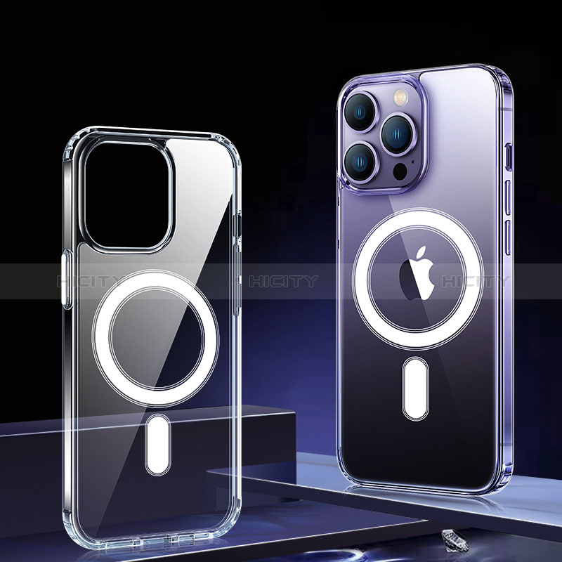 Coque Ultra Slim Silicone Souple Transparente avec Mag-Safe Magnetic Magnetique XD3 pour Apple iPhone 13 Pro Max Clair Plus
