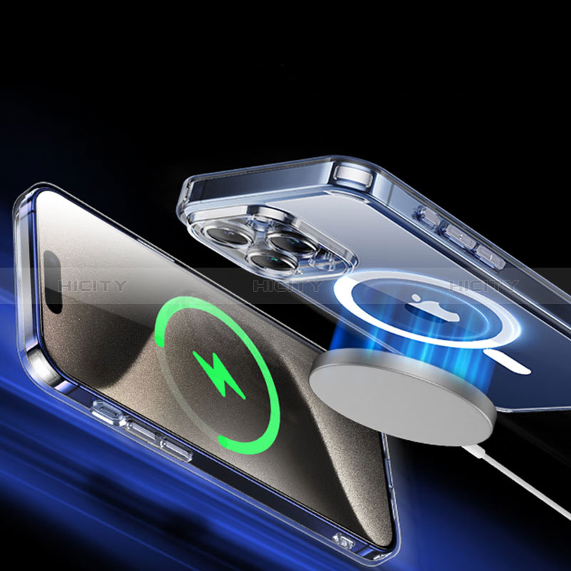 Coque Ultra Slim Silicone Souple Transparente avec Mag-Safe Magnetic Magnetique XD4 pour Apple iPhone 13 Pro Max Clair Plus