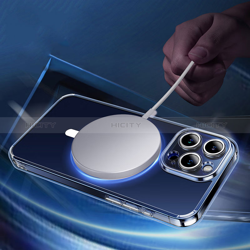 Coque Ultra Slim Silicone Souple Transparente avec Mag-Safe Magnetic Magnetique XD4 pour Apple iPhone 15 Pro Max Clair Plus