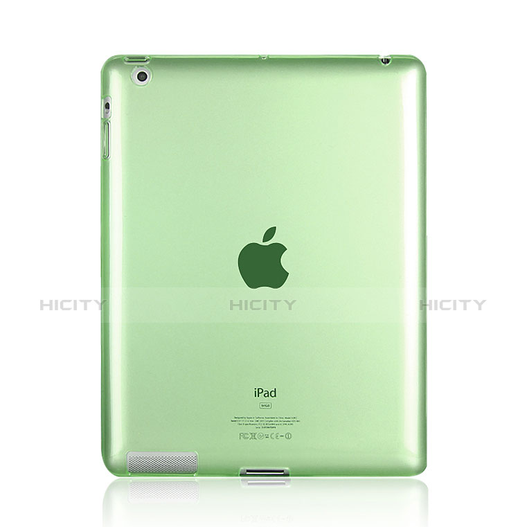 Coque Ultra Slim Silicone Souple Transparente pour Apple iPad 3 Vert Plus