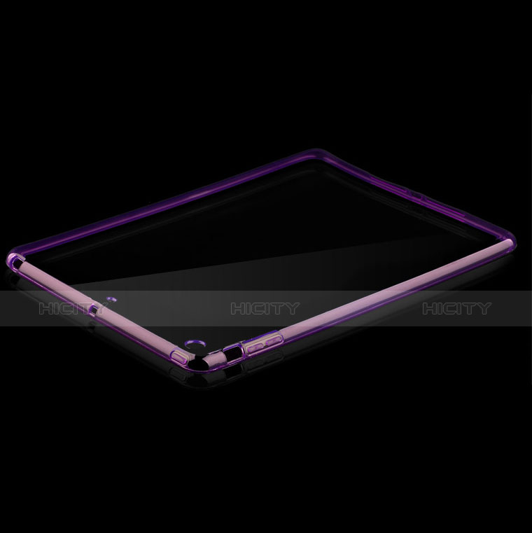 Coque Ultra Slim Silicone Souple Transparente pour Apple iPad Air Violet Plus