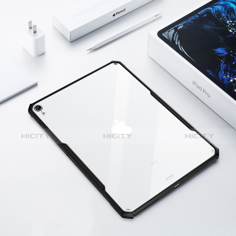 Coque Ultra Slim Silicone Souple Transparente pour Apple iPad Pro 12.9 (2018) Noir Plus