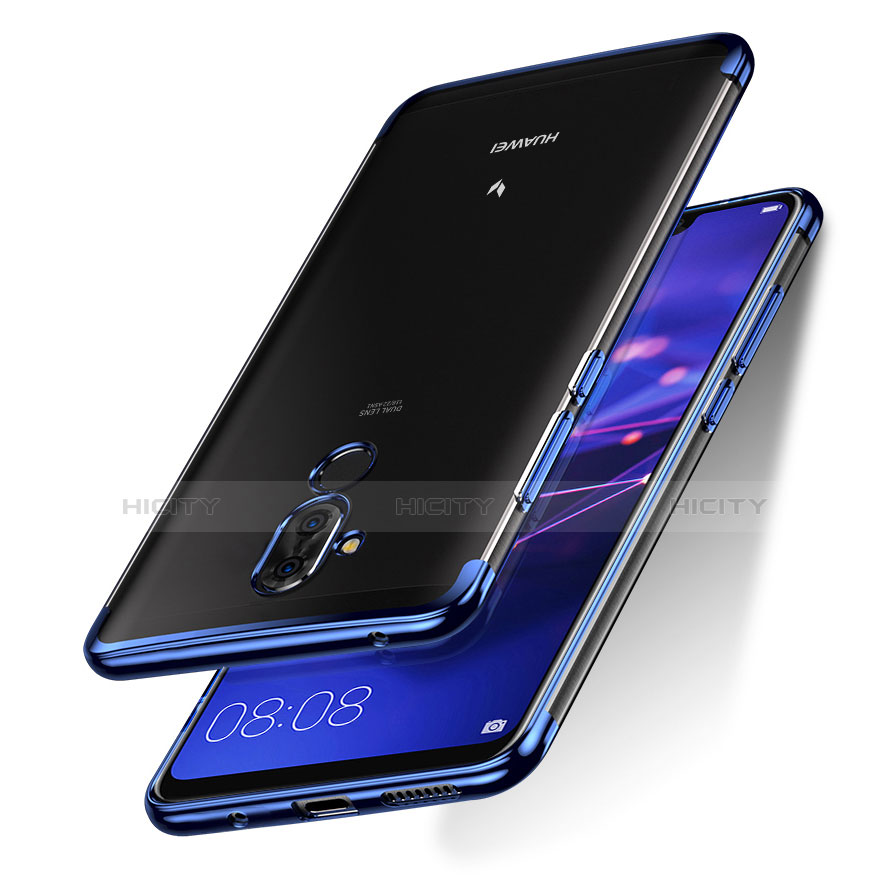 Coque Ultra Slim Silicone Souple Transparente pour Huawei Maimang 7 Bleu Plus