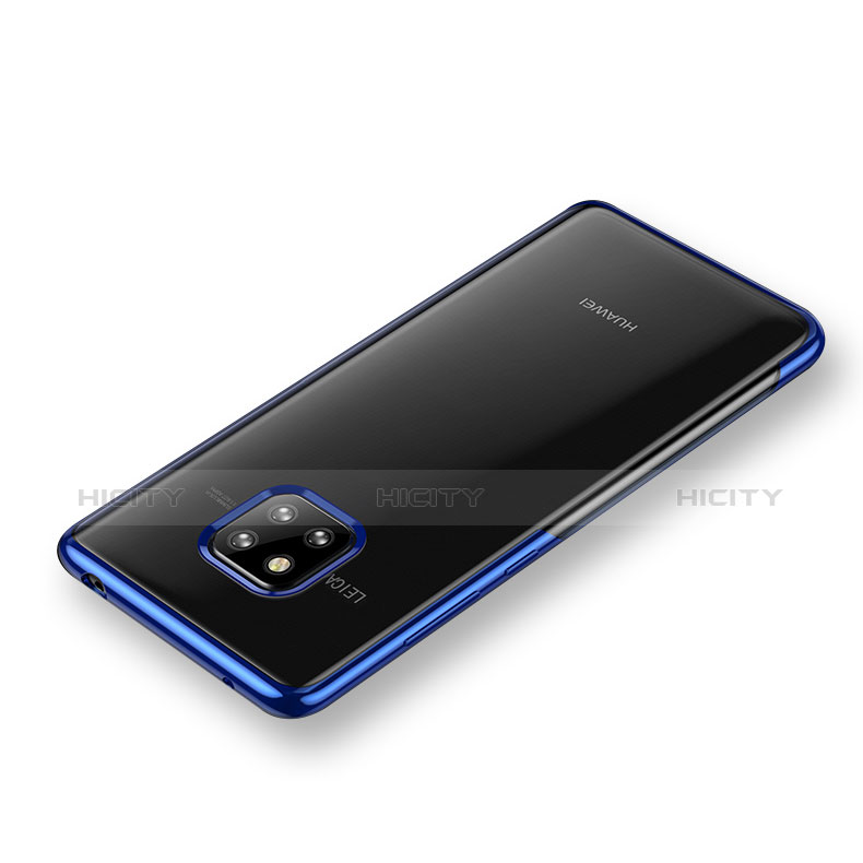 Coque Ultra Slim Silicone Souple Transparente pour Huawei Mate 20 Pro Bleu Plus