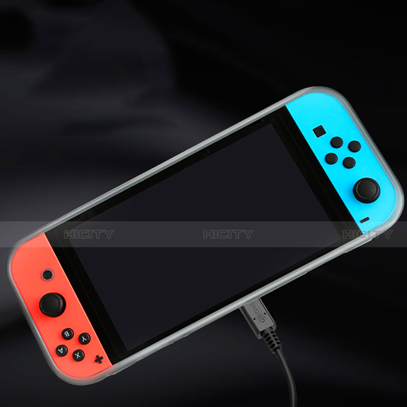 Coque Ultra Slim Silicone Souple Transparente pour Nintendo Switch Gris Plus