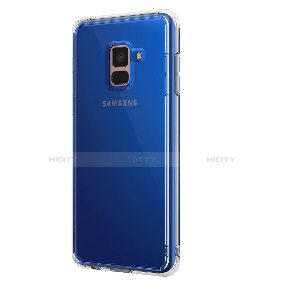 Coque Ultra Slim Silicone Souple Transparente pour Samsung Galaxy A8+ A8 Plus (2018) A730F Clair Plus