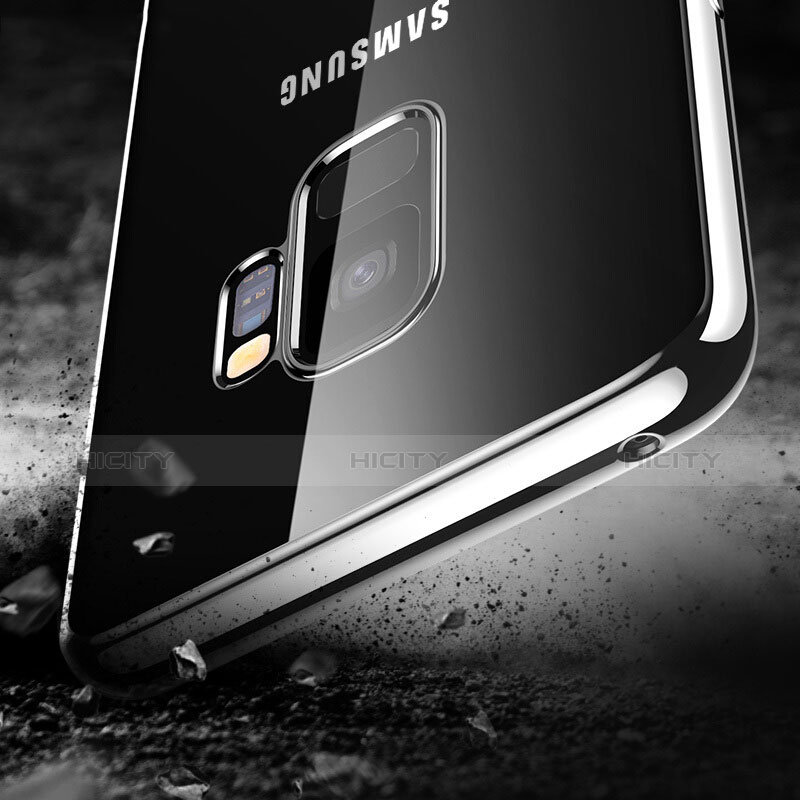 Coque Ultra Slim Silicone Souple Transparente pour Samsung Galaxy S9 Argent Plus