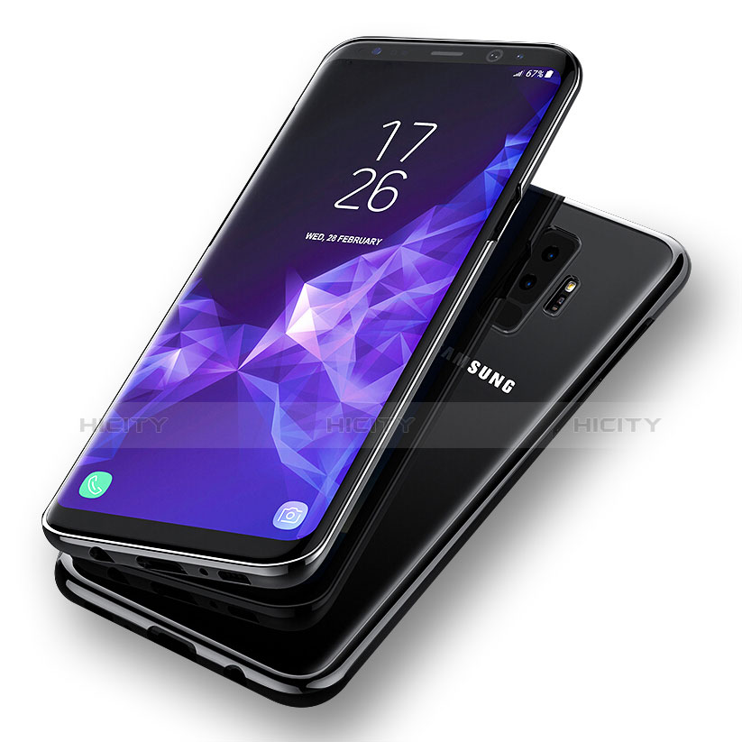 Coque Ultra Slim Silicone Souple Transparente pour Samsung Galaxy S9 Plus Noir Plus