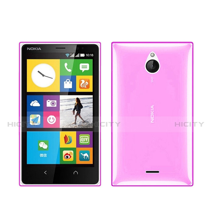 Coque Ultra Slim TPU Souple Transparente pour Nokia X2 Dual Sim Rose Plus