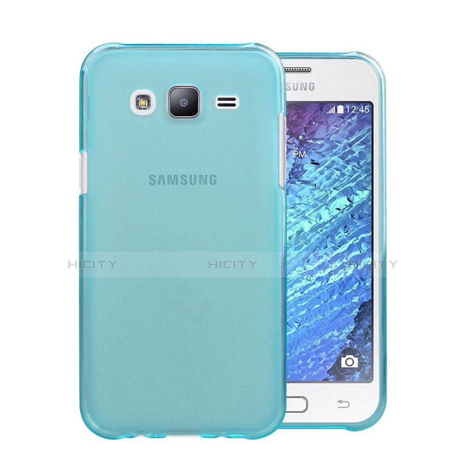 Coque Ultra Slim TPU Souple Transparente pour Samsung Galaxy J5 SM-J500F Bleu Ciel Plus