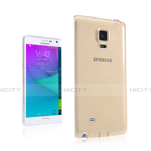 Coque Ultra Slim TPU Souple Transparente pour Samsung Galaxy Note Edge SM-N915F Or Plus